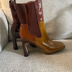 Circus by Sam Edelman Two-Tone Patent Heeled Boots